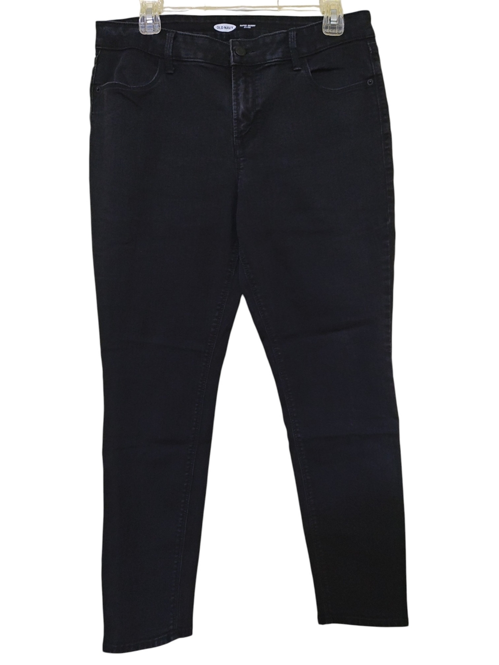 Old Navy Super Skinny Mid-Rise Black Jeans Women's Size 12 Stretch Denim